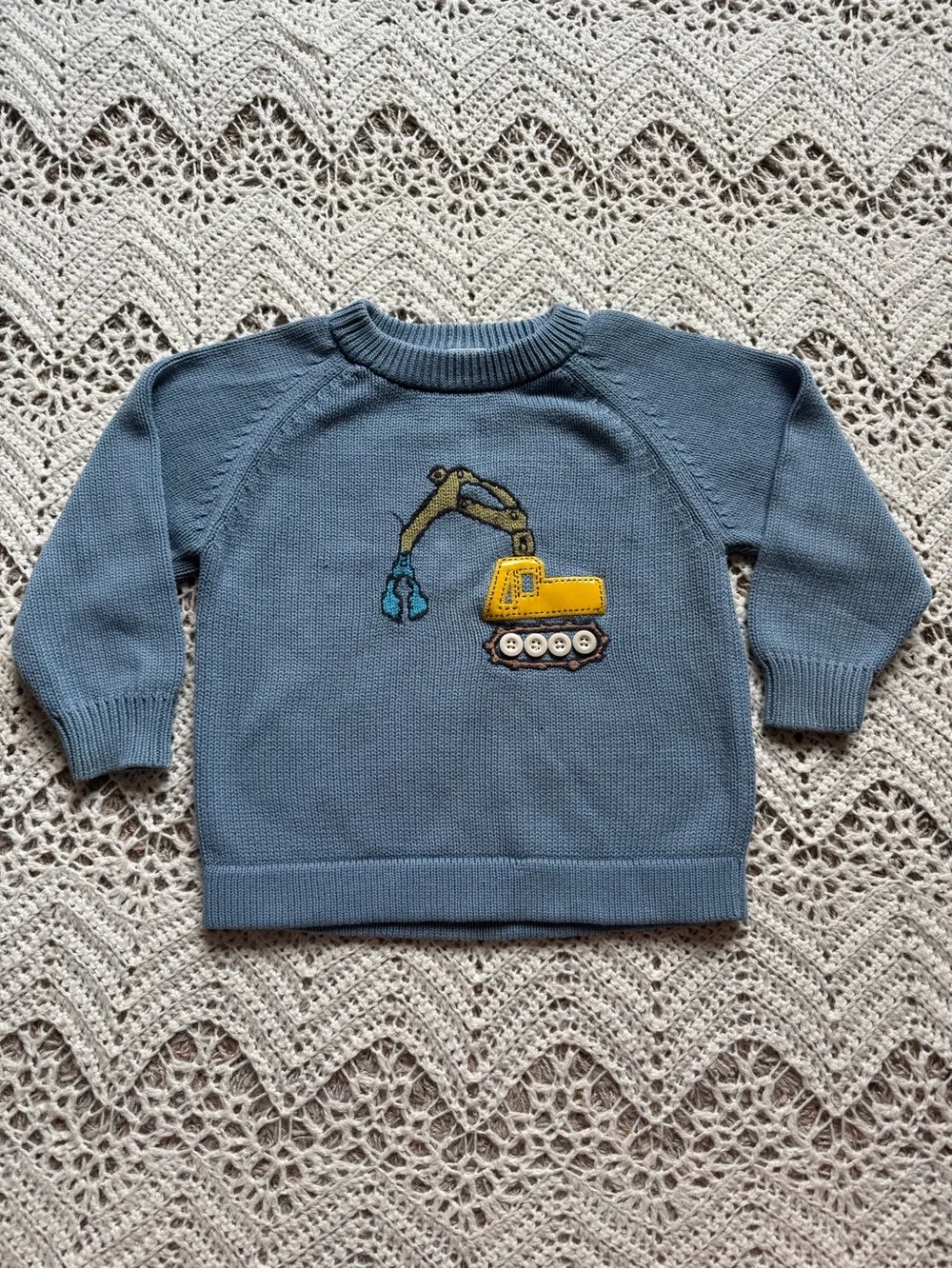 Vintage Gymboree 2T Boy Knit Sweaters 2005 Construction & Winter 3D Details